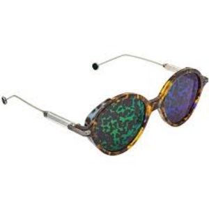Dior Women's Green Mirror Leaf Oval Ladies Sunglas